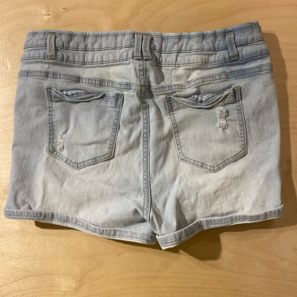 Blue Spice Sky Blue Casual Jean Button Fly Shorts16 (OE) - Picture 5 of 6